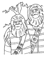 A coloring page of planet of the apes